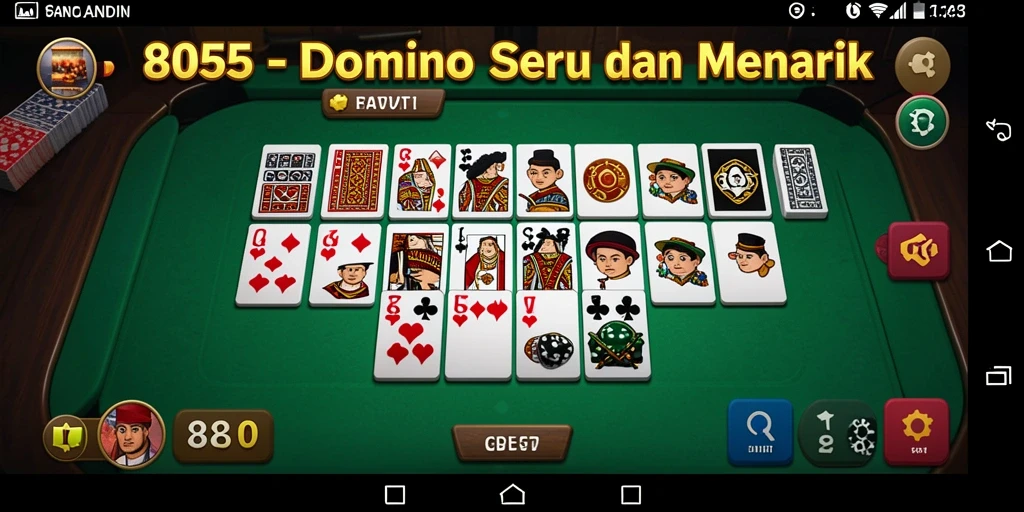 Tangkapan layar gameplay 8055 menampilkan keseruan permainan Domino.