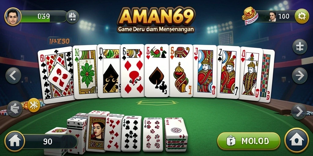 Tampilan menarik dalam gameplay Domino AMAN69.