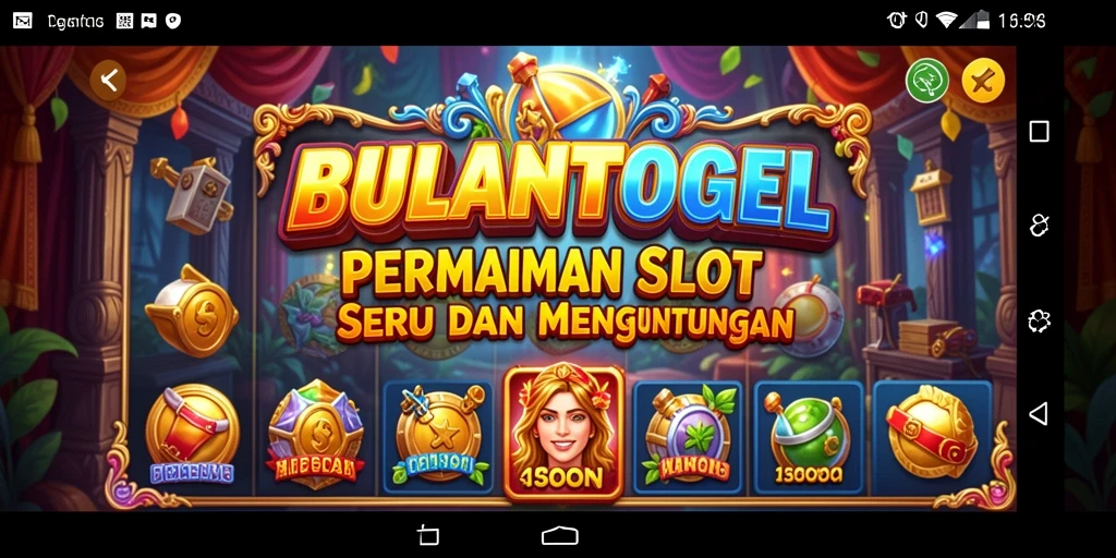 Gameplay menarik dari aplikasi BULANTOGEL dengan berbagai tema slot.
