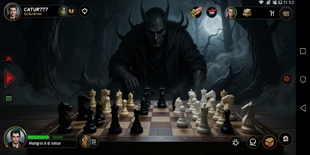 Gameplay mencekam di Catur777 dengan suasana horor yang menghantui.