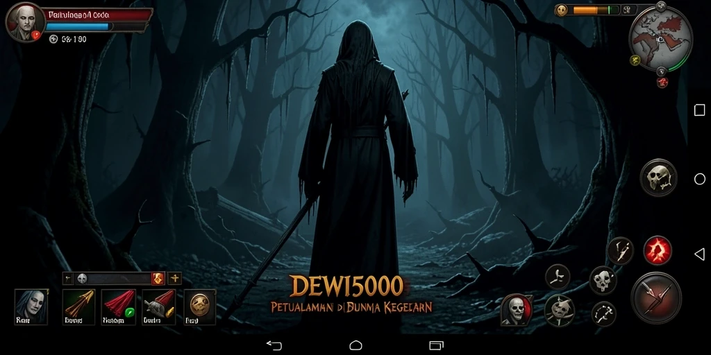 Screenshot gameplay DEWI5000 menampilkan momen menegangkan dalam permainan horor.