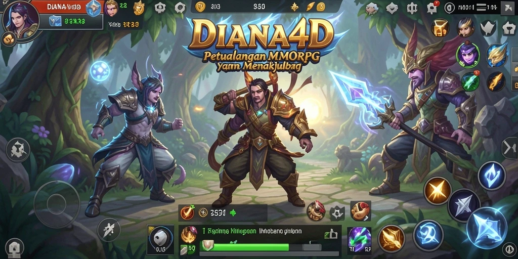 Tangkapan layar gameplay DIANA4D dengan aksi pertempuran yang mendebarkan.