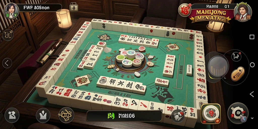Tampilan gameplay Mahjong yang menarik dan menantang.