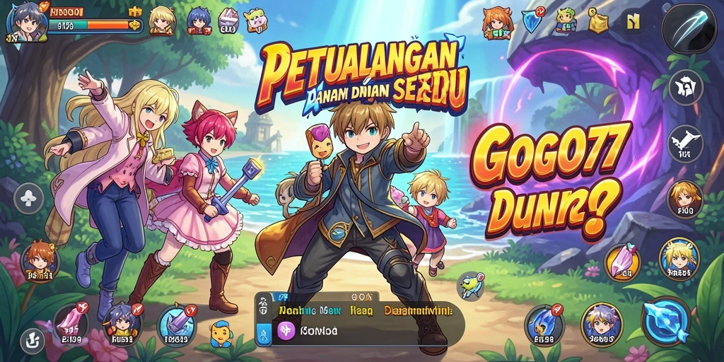 Tampilan seru gameplay GOGO77 di dunia anime.