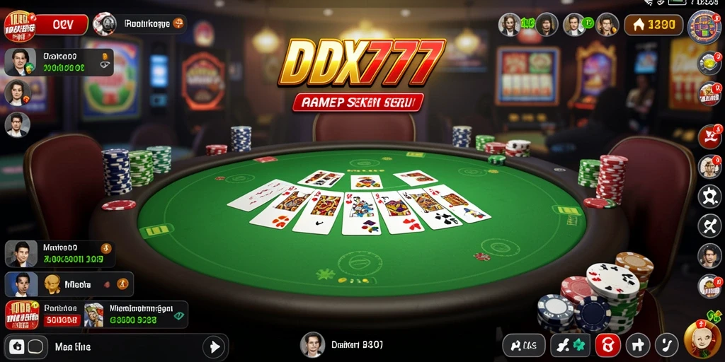 Tampilan gameplay Poker yang seru dan menegangkan di IDX777.