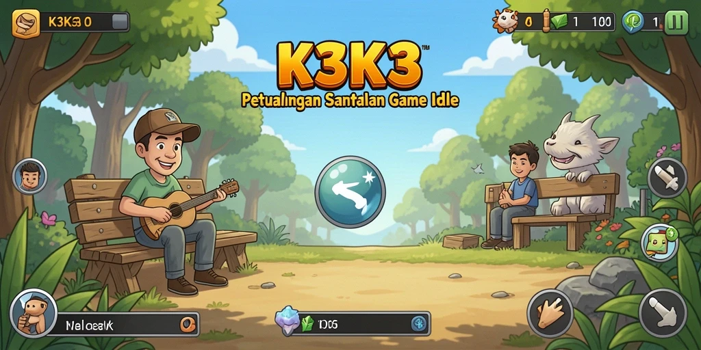 Tampilan gameplay K3K3 yang menarik dan penuh warna.