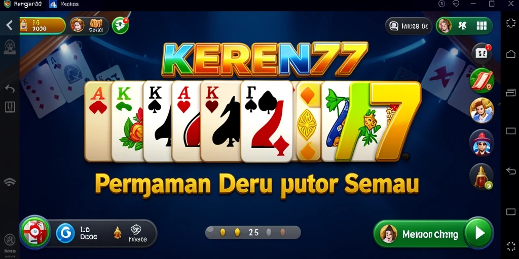 Tangkapan layar menampilkan gameplay seru di KEREN77.