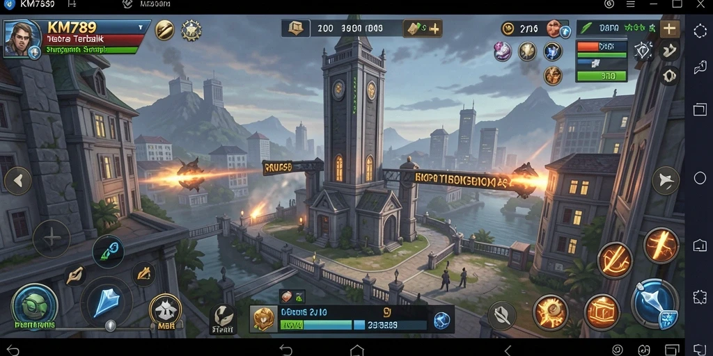Tampilan menarik dari gameplay Tower Defense di KM789.