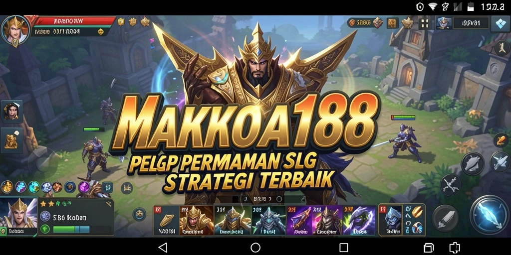 Tangkapan layar gameplay MAHKOTA188 menampilkan strategi dan pertempuran yang intens.