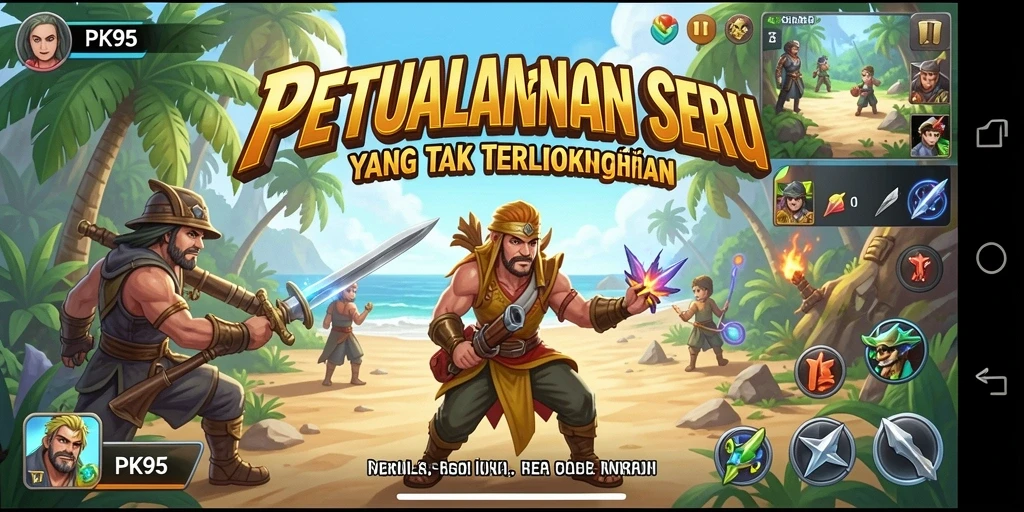 Gameplay seru dan grafik menawan dalam PK95.