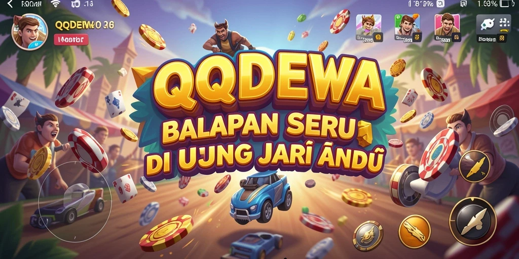 Screenshot menampilkan aksi seru balapan dalam QQDEWA.