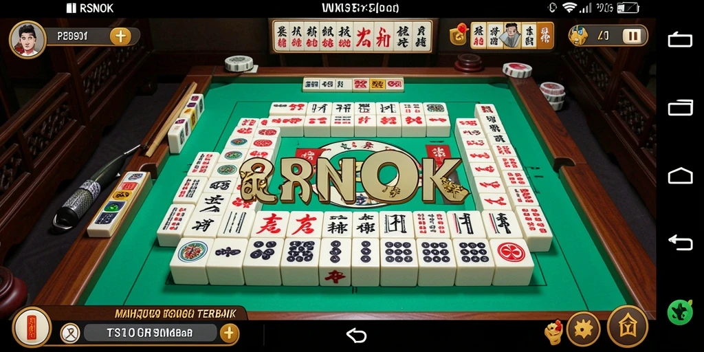 Tangkapan layar gameplay RSNOK yang menampilkan proses mencocokkan ubin Mahjong.