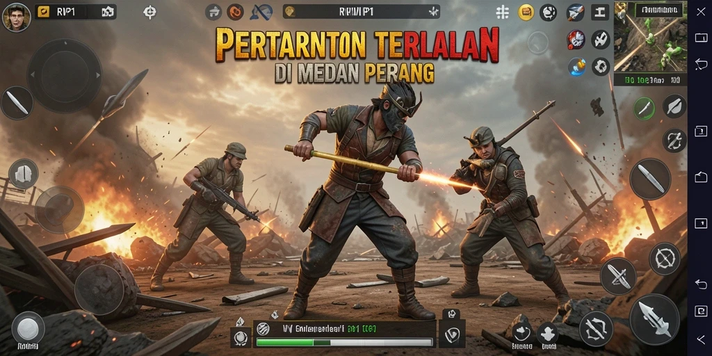 Screenshot menarik dari pertempuran intens dalam RVIP1.