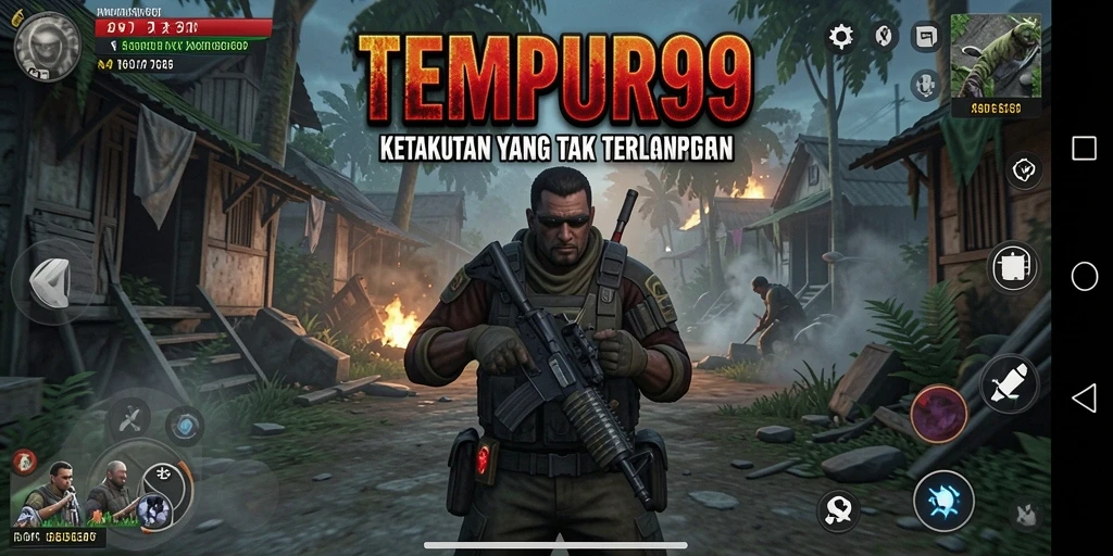 Screenshot gameplay menyeramkan dari TEMPUR99 yang menampilkan suasana mencekam.