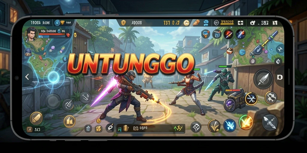 Tampilan screenshot utama UNTUNGGO yang menampilkan fitur pengelolaan keuangan.